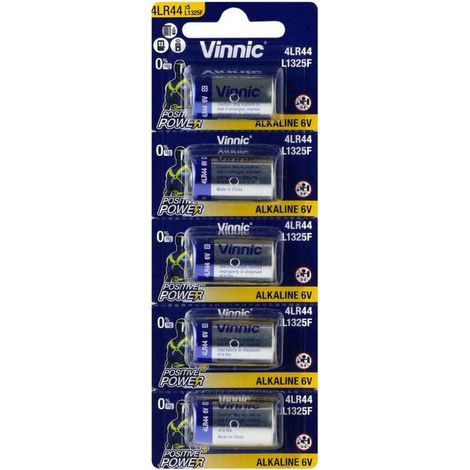 .Vinnic L1325 4LR44 RFA-18-11 476A V4034PX A544 PX28 Pile Alcaline de 6V Blister de 5.
