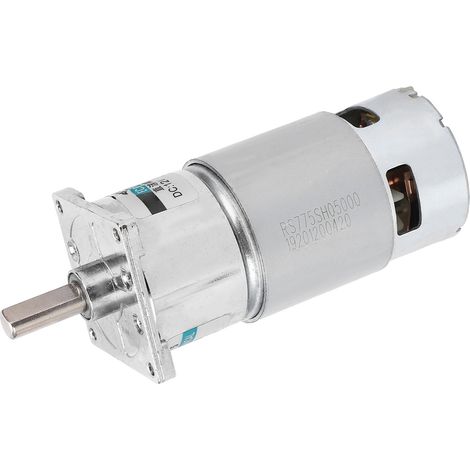 Moteur à engrenages 12V CC avec réducteur, rotation bidirectionnelle, pour automatisation industrielle, moteur à aimant permanent XD-42GA755.