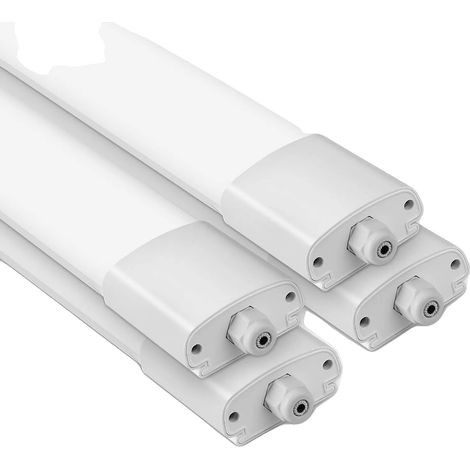 Lumière de salle de bain LED, étanche, design connectable, Pack de 4, BLANC-a, 31-40W-a (1/2)