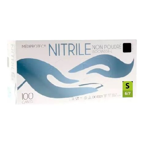 Gant nitrile noir non poudre small (6/7)