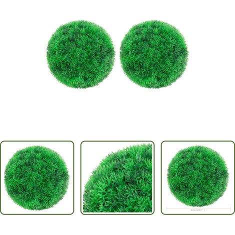 vidaXL Décoration intérieure - Boules de buis artificielles 2 pcs 22 cm (1/5)