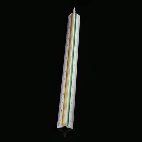 Règle graduée, fournitures scolaires, triangulaire de 30 cm (1/5)
