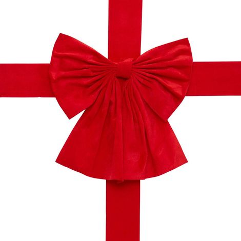 Fiocco natalizio da appendere alla porta, altezza 40 cm, con nastro di 5 m di lunghezza - Feeric lights & christmas (1/2)