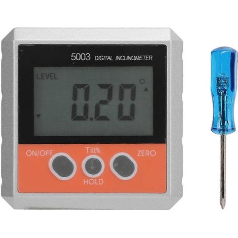 RuoShui 5003 Digitaler Neigungsmesser, magnetisch, 4x90°, elektronischer Winkelmesser, IP54 wasserdicht, Winkelwaage F