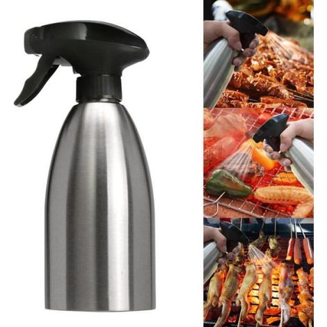 Pulvérisateur Huile - Acier Inoxydable 304 - Pour Cuisine Intérieure Et Barbecue Extérieur - Capacité 500 Ml (1/4)