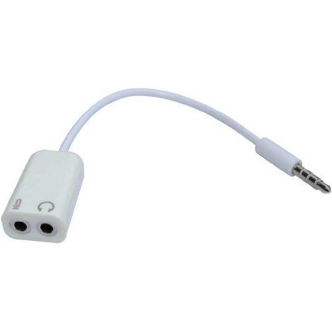 Sandberg 508-59 - Divisor de audio (2 x 3.5 mm/3.5 mm), blanco (1/4)