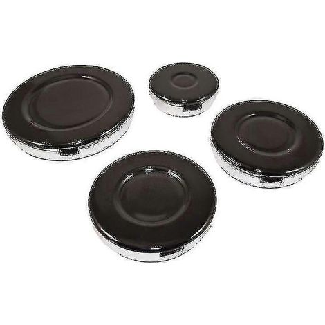 Ensemble de 4 pièces pour brûleur à gaz universel (base et chapeau) : 55 mm, 75 mm et 100 mm (1/5)