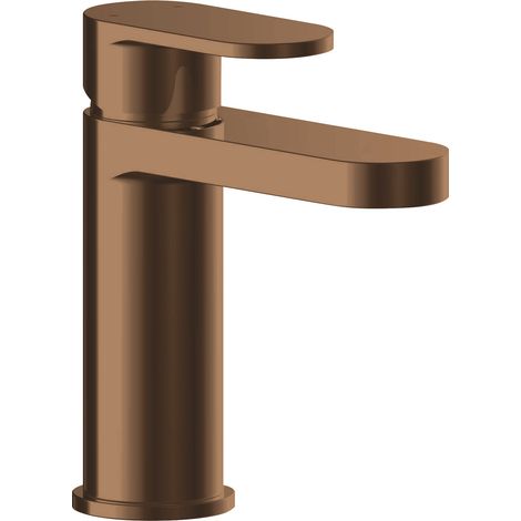 Nuie Binsey Mono Basin Mixer Tap with Push Button Waste - Brushed Bronze
