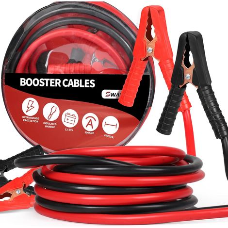 Cable de Demarrage Voiture 4m 900A 12 V/24 V Câbles Batterie - Pinces Isolées Sécurisées - Jumpstarter avec Sac de Transport pour Voiture,Camion (1/5)