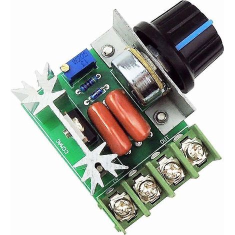Contrôleur de vitesse de moteur réglable 2000 W, régulateur de tension, contrôleur de vitesse pour moteur CA 50-220 V 25 A (1 pièce) (1/5)