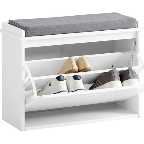 Banco Zapatero con 1 Solapa Organizador para Zapatos 62 x 26 x 46 cm FSR98-W SoBuy ES (1/5)