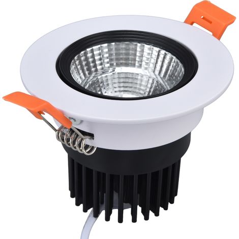 Einbauleuchte 7W Weißlicht 6000K 75mm Einbauöffnung, verstellbarer Winkel, LED-Deckenleuchte mit Halo-Effekt für Küche und Schlafzimmer, 100–264V (1/5)
