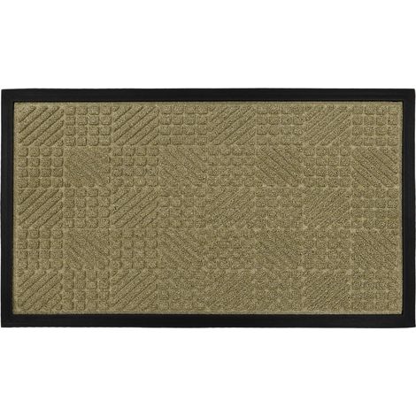 Firth Tile Rubber Backed Doormat, 40x70cm, Beige