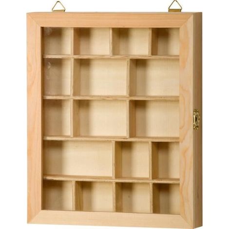 Vitrine - ARTEMIO - Bois - 23 x 28 cm - Marron