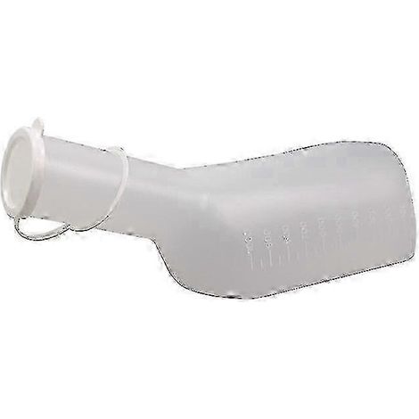 Bestseller: Urinflasche für Männer, 1 Liter / 1000 ml, Kunststoffflasche mit gut lesbaren Messlinien, tragbar für unterwegs (1/5)