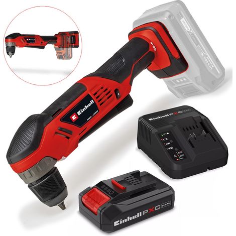 Einhell 18V Cordless Right Angle Drill 45Nm Power X-Change + 2.5ah Battery Kit (1/5)