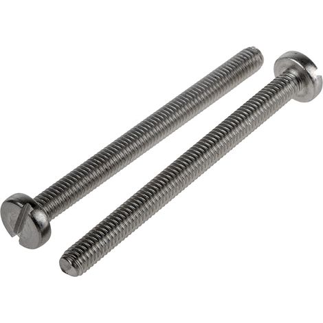 Vis à métaux RS PRO M6 à tête Cylindrique fendue en Acier Inoxydable, 70mm ( Prix pour Sachet de 50 ) (1/2)