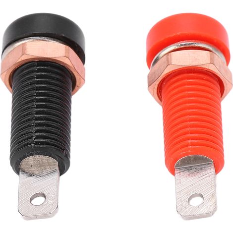 10 pièces Connecteurs Banane Laiton 4mm/0.2in Résistance Isolation Max.24A Prises Femelles 30V‑60V pour Câbles Audio (1/5)