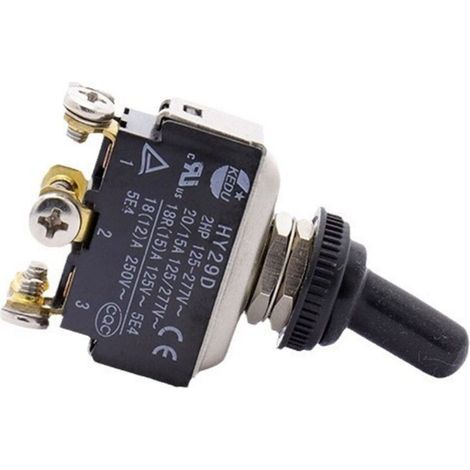 Interrupteur enfichable HY29B 20 A 250 V Interrupteur rotatif à verrouillage automatique 6 broches à 3 positions avec 3 contacts NF et pattes à souder de 10 mm, de qualité industrielle (1/4)