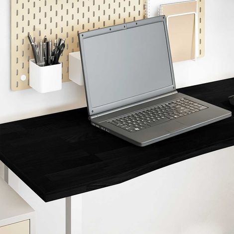 Tablero escritorio 140x50x2,5cm rectangular madera maciza roble vidaXL (1/5)