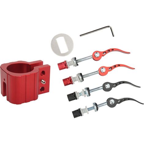 Jeffergarden Attache de verrouillage robuste pour scooter électrique à pince pliante adaptée au scooter électrique ZERO 8X 10X 11X rouge (1/5)