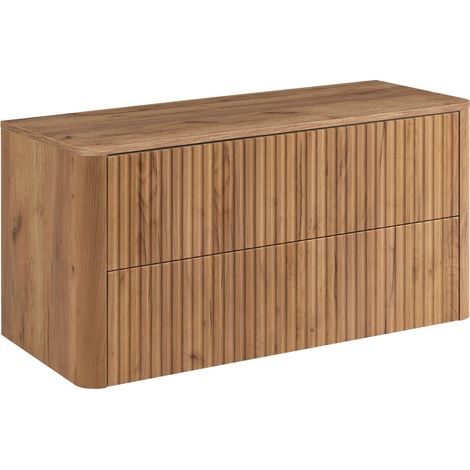 Meuble de salle de bain 100, Chêne craft, plan chêne craft, 100,8 x 44,2 x 50 cm (1/5)