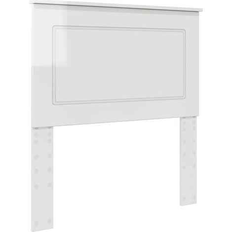 Tête de Lit Armoire de Tête de Lit - Blanc brillant 80 cm Bois d'ingénierie fr21259 (1/5)