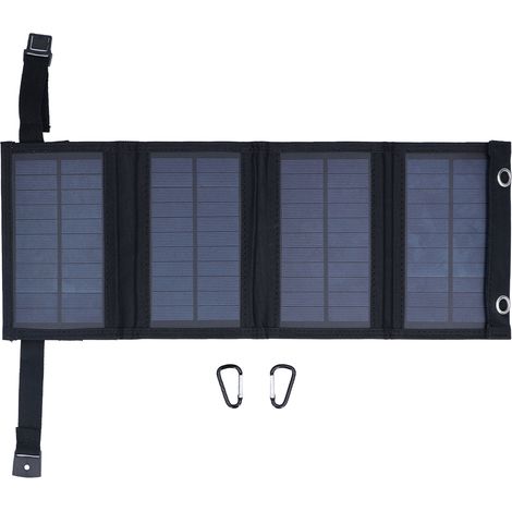 Chargeur Solaire 6W 5V Portable Pliable pour Téléphone - Banque d'Energie Externe Haute Efficacité (1/5)