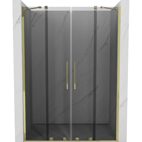 Mexen Velar Duo porte de douche coulissante 150 cm, graphite, doré - 871-150-000-42-50 (1/5)