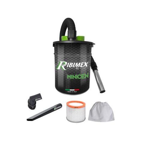 Ribimex – Aspirateur à cendres 10 litres 800 watts – Moteur 230V – Filtre HEPA lavable – Flexible métal 0,85 m – Spécial pellet