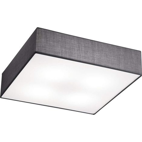 Plafonnier, Embassy 4xE27, max.60,0 W Tissu, Gris, Corps: metal, Nickel mat L:50,0cm, H:17,0cm IP20 (1/3)