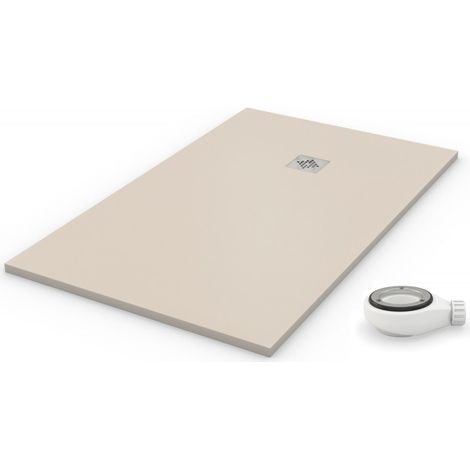 Extra flache Duschwanne QUARTZ Hellbeige RAL 1015 90x170