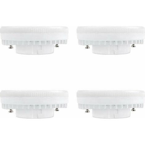 Ampoule GX53 LED 9W, Blanc Froid 6000K, 120°, Équivalent Lampe CFL GX53 15W-18W, 900LM, Non-dimmable, Spot LED Encastrable pour Meuble Cuisine/Plafond/Armoire, lot de 4 (1/4)