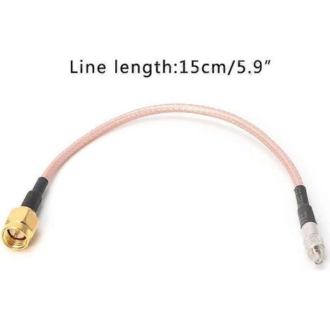 Câble coaxial RG316 avec connecteur femelle TS9 droit vers fiche mâle SMA (E) (1/5)
