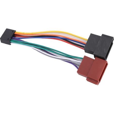 Adaptateur de Connecteur ISO 16 Broches - AKOZON - Pour Autoradios Kenwood - Plug and Play - Universel - Blanc