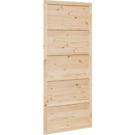 Maison Exclusive - Porta del fienile Naturale 90 x 2,5 x 208 cm