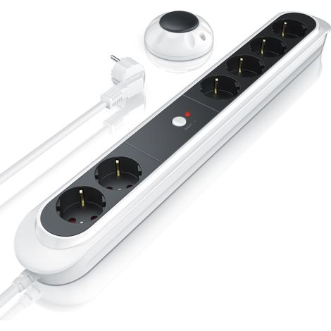 BEARWARE Steckdosenleiste Mehrfachsteckdose Steckerleiste 3680W, 6-fach (1/5)