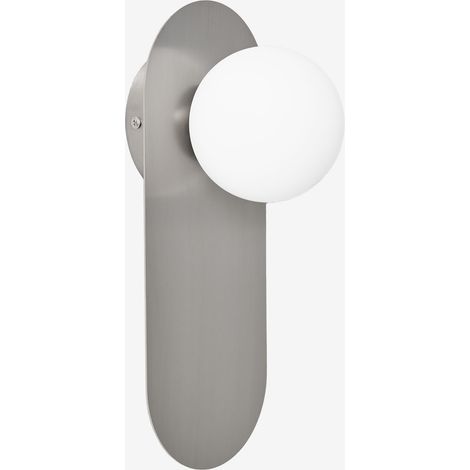Aplique de pared para baño en acero inoxidable y cristal Nacariel SKLUM       