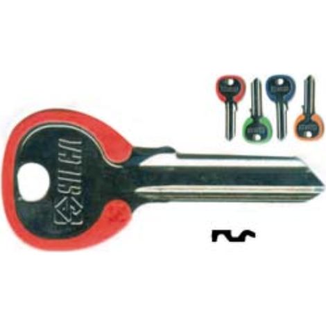 Chiavi per cilindri iseo 5 spine grandi ie6dz - ie6dz dx silky 4 colori assortiti 100 pezzi Silca