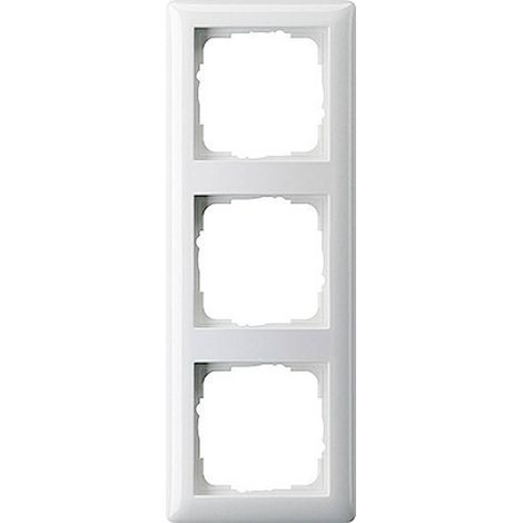 GIRA 3 scomparti Telaio di copertura System 55, Standard 55 Bianco puro, Opaco 021304 1 pz. (1/3)