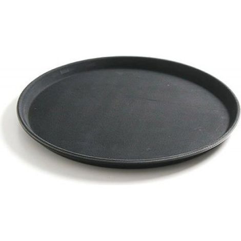 Plateau De Service - Rond - Polypropylène - Antidérapant Caoutchouc - Ø410 Mm - Noir - 1 Pièce (1/3)