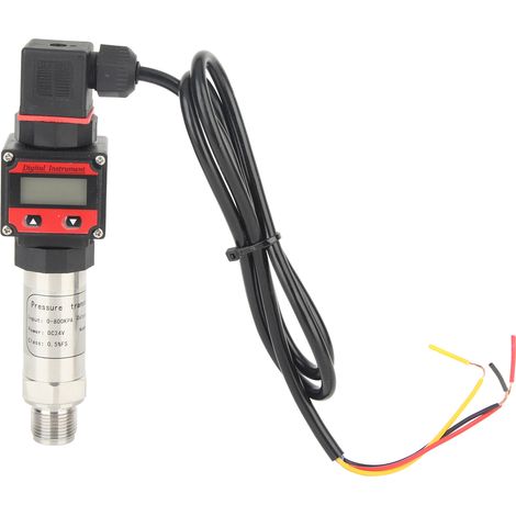 Capteur de pression numérique aluminium, émetteur air/eau 0‑10V DC24V 0-800Kpa, affichage LCD, transmetteur tout-en-un. (1/5)