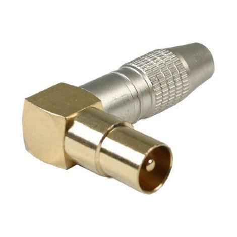 Fiche mâle 9,52 mm coudée connectique or HQ OPTEX