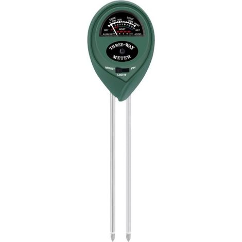 MS01 Boden-pH-Meter (Grün), 3-in-1-Bodenfeuchte-/Licht-/pH-Tester, Gartenwerkzeug-Set für Rasen und Acker (1/4)