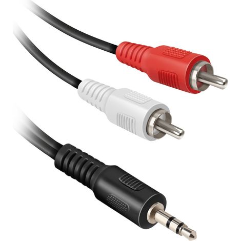 Ekon ECAJACK2RCA30MMK cavo audio 3 m 3.5mm 2 x RCA Nero (1/4)