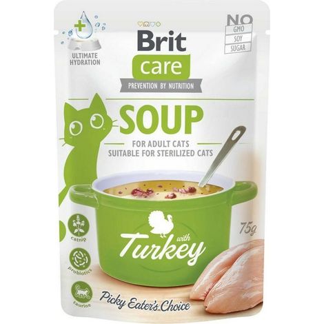 Spuntino per Cat Brit Care Soup Tacchino