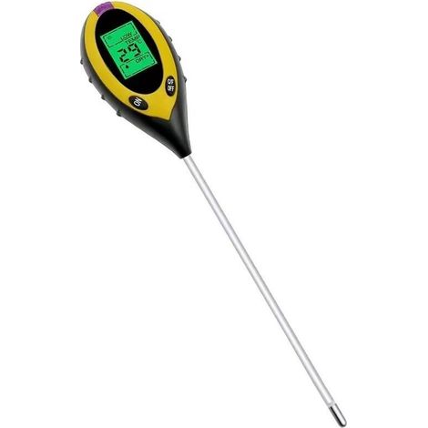 Testeur de sol 4 en 1, lumière transfrontalière, température, humidité du sol, instrument de test du pH du sol (1/2)