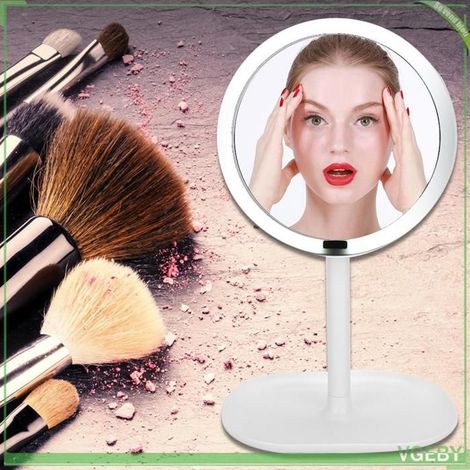 Miroir de maquillage - FAFEICY - 10x HD - LED à induction - Alimentation USB/4xAA - Blanc (1/5)