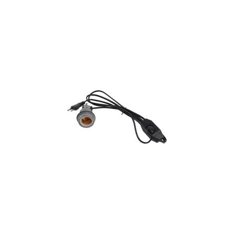 Douille E27 pour lampe chauffante, coque en alliage, standard, pour reptiles et tortues, prise UE 220 V, petit câble à vitesse réglable (1/5)