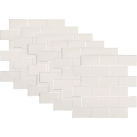 6 Pièces Stickers Carrelage Autocollants Muraux PVC Imperméables Anti-huile pour Cuisine et Salle de Bain Lot de Design Rétro Auto-adhésif Facile à Poser (1/5)